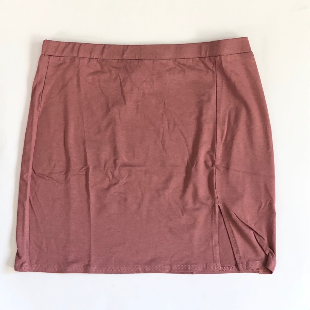 •nwt• asos nude brown mini skirt